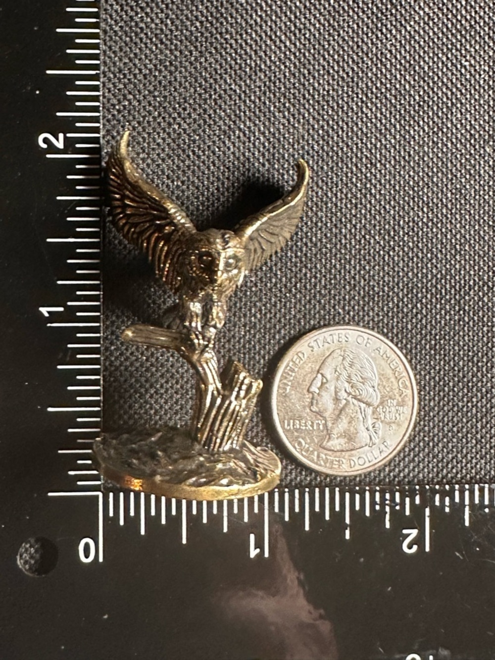 Mini Brass Owl Collectible Figurine, Vintage Style - Picture 13 of 13